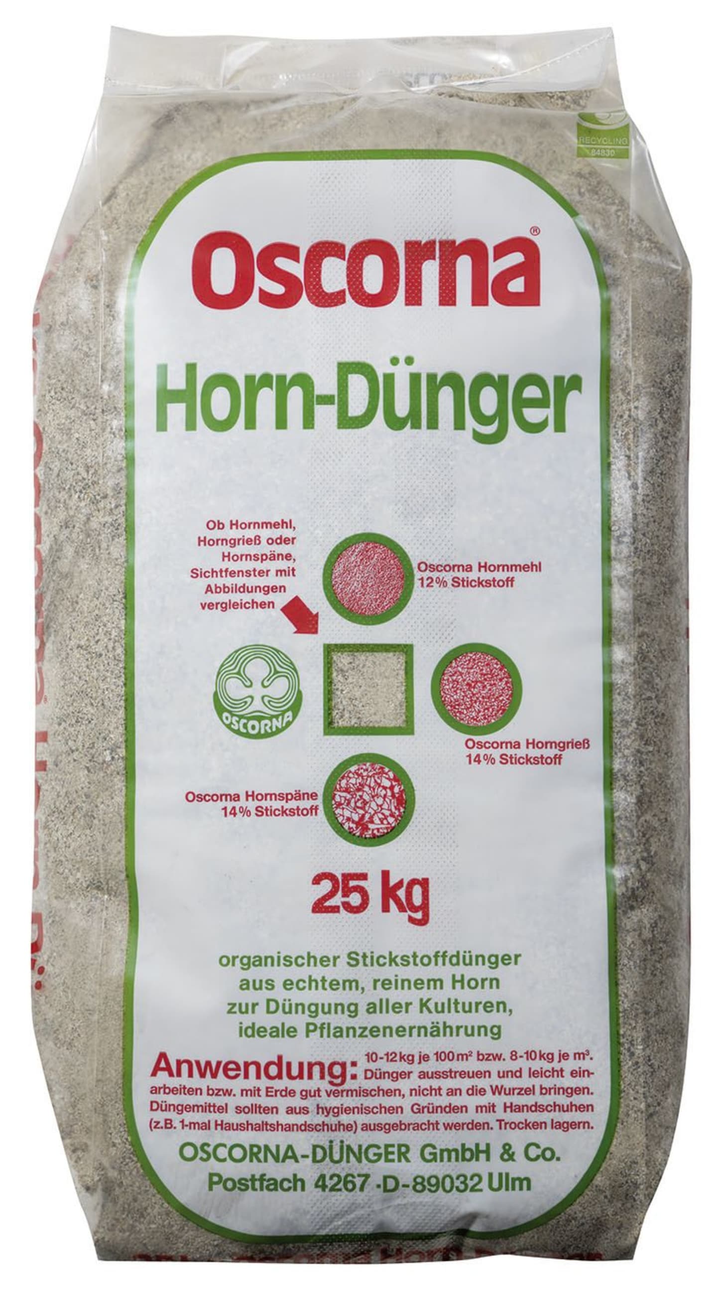 Oscorna® Hornmehl organischer Stickstoffdünger 25 kg Sack Mehl