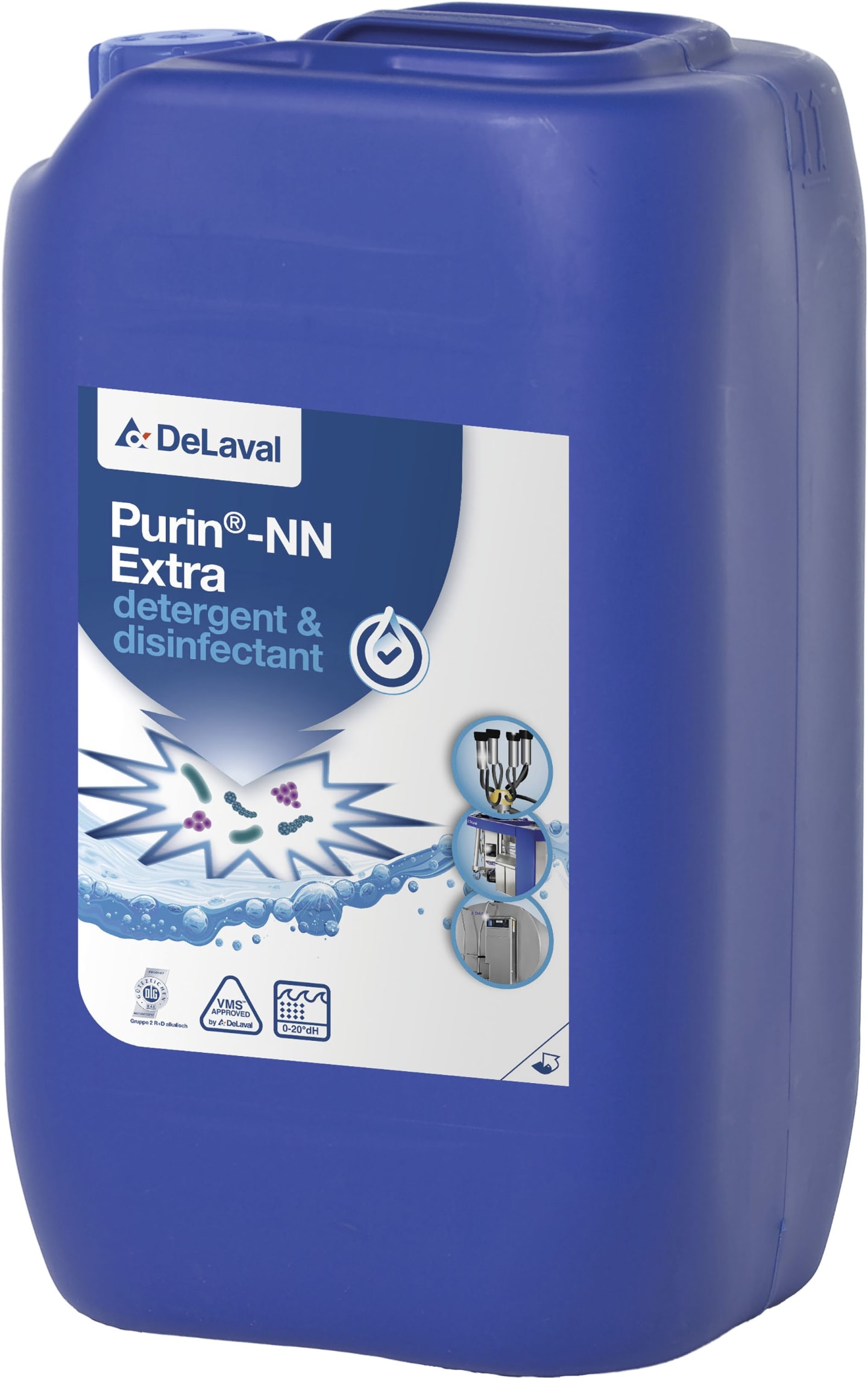 DeLaval Melkmaschinenreiniger "Purin NN extra" 28 kg alkalisch, flüssig, chlorhaltig, 4784476975