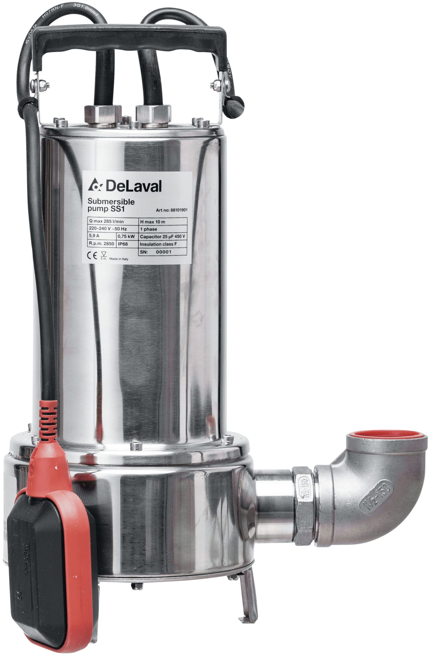 DeLaval Tauchpumpe "SS1", 285 l/min, Anschluss 1 1/2", 88101901