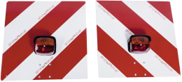 Produktbild: GEKA Warntafelsatz links/rechts 423 x 423 mm rot, weiß, beidseitig, Positions-/Schlussleuchte, 7-polig