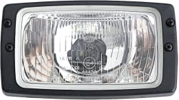 Technische Zeichnung: Hella® Hauptscheinwerfer links/rechts, Halogen H4, 12 V, 182 x 102 x 94 mm, quadratisch