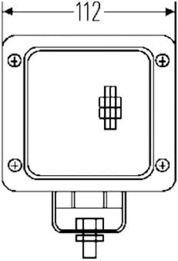 Technische Zeichnung: Hella® Arbeitsscheinwerfer Ultra Beam Standard FF, 12 – 24 V, für flood – großflächige
