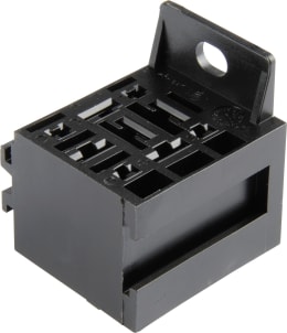Produktbild: Herth + Buss Relaissockel 9-polig mit Halter, Version A, 5 x Flachsteckanschluss 6,3 mm