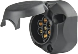 Produktbild: Herth + Buss Steckdose 7-polig, 6 – 12 V, Schraubanschluss, Kunststoff, DIN ISO 1724