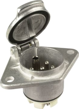 Produktbild: Herth + Buss Steckdose S-Typ 7-polig, 24 V, Schraubanschluss, Aluminium, ISO 3731 S-Typ