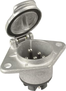 Produktbild: Herth + Buss Steckdose 7-polig, 24 V, Schraubanschluss, Aluminium, ISO 1185 N-Typ