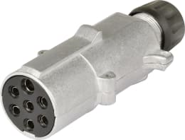Produktbild: Herth + Buss Stecker N-Typ, 7-polig, 24 V, Flachsteckanschluss 6,3 mm, Aluminium, ISO 1185 N-Typ