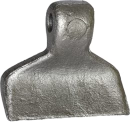 Technische Zeichnung: Industriehof® Hammerschlegel 120 x 40 mm, Ø 16,5 mm, für Mulcher Mulcher: Mc Connel, Howard, Seppi