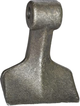 Technische Zeichnung: Industriehof® Hammerschlegel 105 x 43 mm, Ø 16,5 mm, für Mulcher Ferri