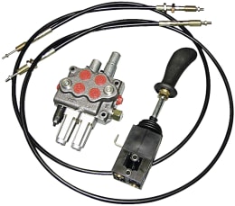 Set: Einhebelsteuerventil dw/dw+S, 45 l/min, Einhebelsteuerung mit 2 Seilzügen 2.000 mm