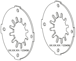 Technische Zeichnung: Walterscheid Tellerfeder, 152 x 63 x 3,5 mm, für Reibscheibenkupplung EK92/4, K92, K92/4