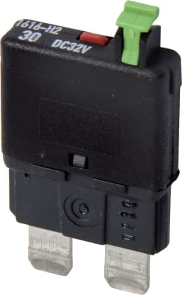 Produktbild: Herth + Buss Sicherungsautomat 30 A/32 V rohrgrün, B x H x T 20 x 35,9 x 6 mm, 50 295 916