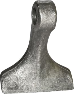 Technische Zeichnung: Industriehof® Hammerschlegel 120 x 30 mm, Ø 25,5 mm, für Mulcher Agrimaster