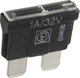 Produktbild: Herth + Buss Flachstecksicherung ATO Standard, 32 V, 1 A, schwarz, TPE (Thermoplastischer Elastomer), 50 295 401