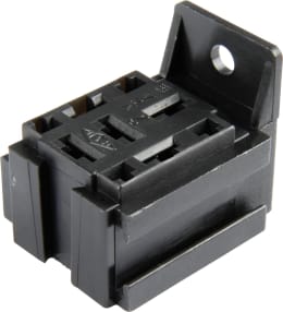 Produktbild: Herth + Buss Relaissockel 9-polig mit Halter, Version B, 5 x Flachsteckanschluss 6,3 mm