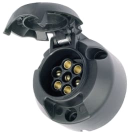 Produktbild: Herth + Buss Steckdose 7-polig, 6 – 12 V, Schraubanschluss, Kunststoff, ISO 1724 N-Typ, NSL-Abschaltung