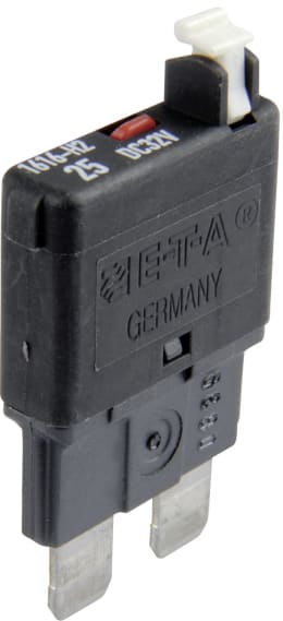 Produktbild: Herth + Buss Sicherungsautomat 25 A/32 V weiß, B x H x T 20 x 35,9 x 6 mm, 50 295 914