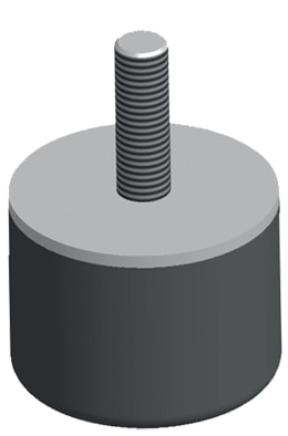 Produktbild: Gummi-Metall-Puffer Gewindebolzen einseitig