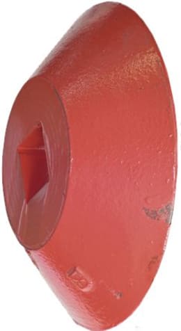 Technische Zeichnung: Industriehof® Endscheibe außen für Vierkantwelle 30 x 30 mm