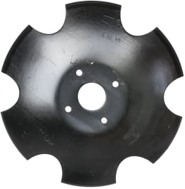 Technische Zeichnung: Industriehof® Eggenscheibe 510 x 5 mm, LK 115 mm, ZB 60,5 mm, gewölbt, gezahnt, flacher Ansatz
