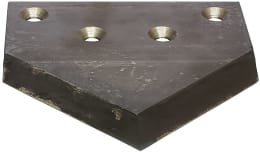 Technische Zeichnung: Industriehof® Siloschneidmesser mittig, 216 x 209 x 7 mm, für Bressel & Lade