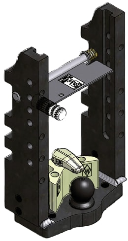 Technische Zeichnung: Walterscheid Anhängebock KU344KK 329/25/32 mm, mit Kugel 80