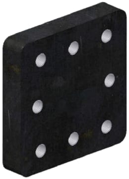 Produktbild: Walterscheid Anschweißplatte ASP7110-162 M 16 IG, Lochbild B x H 100 x 110 mm