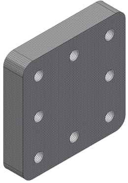 Produktbild: Walterscheid Anschweißplatte ASP7145-210 M 20 IG, Lochbild B x H 145 x 145 mm