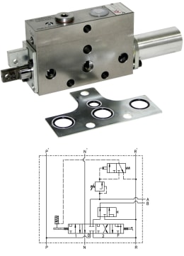 Produktbild: Steuerventil, neue Baureihe, 5/4 Wegeventil -TB- für Fiatagri und Massey Ferguson, Anschluss M 18 x 1,5