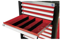 Produktbild: Trennblech neue Ausführung mit 2 Nasen, niedrig, 395 x 55 mm, für Werkzeugwagen 217-teilig, 447-teilig