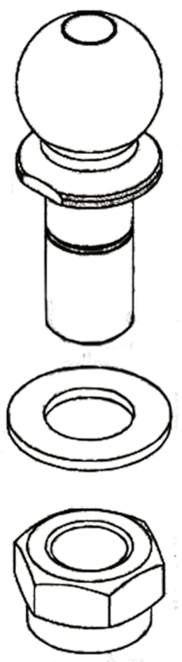Set: Walterscheid Kugelkopf KK50, Ø Kugelkopf 50 mm, mit Mutter, für Zwangslenkung Easy Fit Steering System