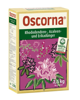 Produktbild: Oscorna® Rhododendren NPK 6+3+0.5 Dünger 2,5 kg Karton
