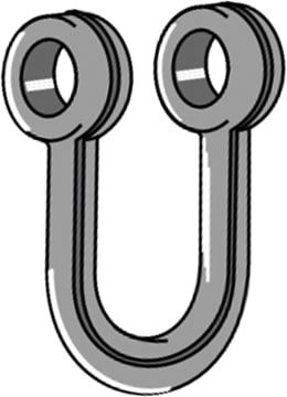 Produktbild: Industriehof® Schäkel gerade, Bohrung 10 mm, für Fischer