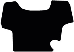 Produktbild: Fußmatte Velours schwarz, für Case IH Traktor Farmall A, ab Bj. 14