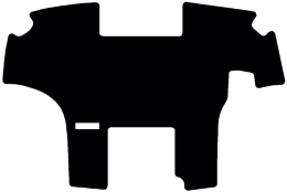 Produktbild: Fußmatte Velours schwarz, für John Deere Traktor Serie 7000 R, 8000 R; ab Bj. 14