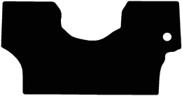 Produktbild: Fußmatte Velours schwarz, für McCormick Traktor Serie C-Max, ab Bj. 09