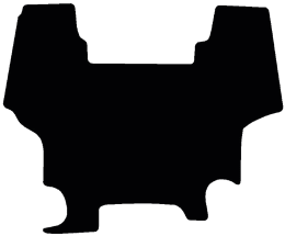 Produktbild: Fußmatte Velours schwarz, für Ford New Holland Traktor Serie TL, TLA bis Bj. 14