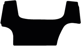 Produktbild: Fußmatte Velours schwarz, für Steyr Traktor Serie 40, ab Bj. 14