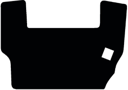 Produktbild: Fußmatte Velours schwarz, für Case IH Traktor Maxxum 5000, Bj. 88 – 96
