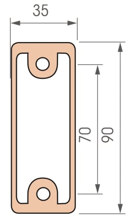 Technische Zeichnung: Mekra Teleskop-Spiegelarm 1017 links/rechts manuell
