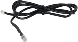 Produktbild: Schwarzes Kabel mit Stecker und Sensor für Hühnerklappe