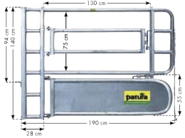 Produktbild: Patura Abtrennung für die Tierbehandlung, 190 cm