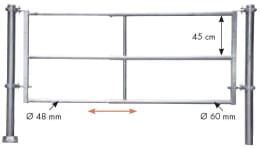 Technische Zeichnung: Patura Abtrennung R3, 295 – 405 cm, 3 Horizontalstreben