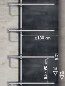 Produktbild: Patura Liegeboxenbügel Classic für Jungvieh, Ø Rohr 48,3 mm, Länge 1,50 m, Höhe 0,96 m, 334523