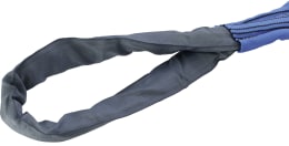 Produktbild: KERBL Abschleppschlinge 6 m, 56 t, blau, mit verstärkten Schlaufen, Warnfähnchen, Transporttasche, 37708