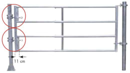 Produktbild: Patura Tor RS4, 295 – 405 cm, 4 Horizontalstreben