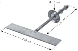 Technische Zeichnung: Patura Spaltenanker M 12 AG x 235 mm aus Edelstahl, inkl. Mutter, Federring und Senkscheibe