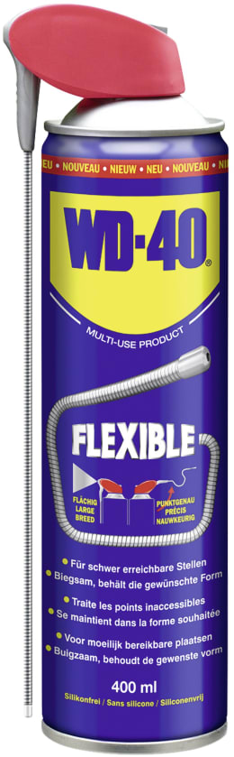 Produktbild: WD-40® Multifunktionsspray Flexible 400 ml, mit flexiblem, klappbarem Metall-Sprührohr