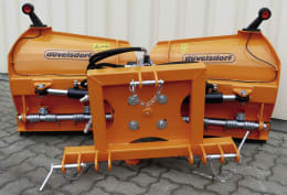 Produktbild: Düvelsdorf Schneepflug Kommunal in Orange mit Warnleuchten und hydraulischer Federung