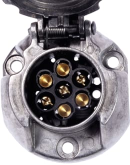 Produktbild: Herth + Buss Steckdose 7-polig, 6 – 12 V, Schraubanschluss, Aluminium, DIN ISO 1724